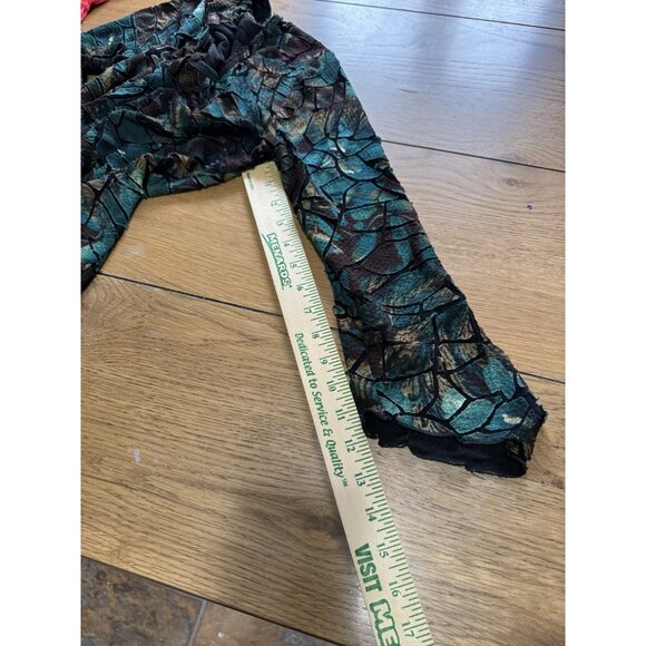 Suzie Couture Blouse Size Petite Large PL Y2K Fairy Whimsigoth Floral Festival - Picture 7 of 9